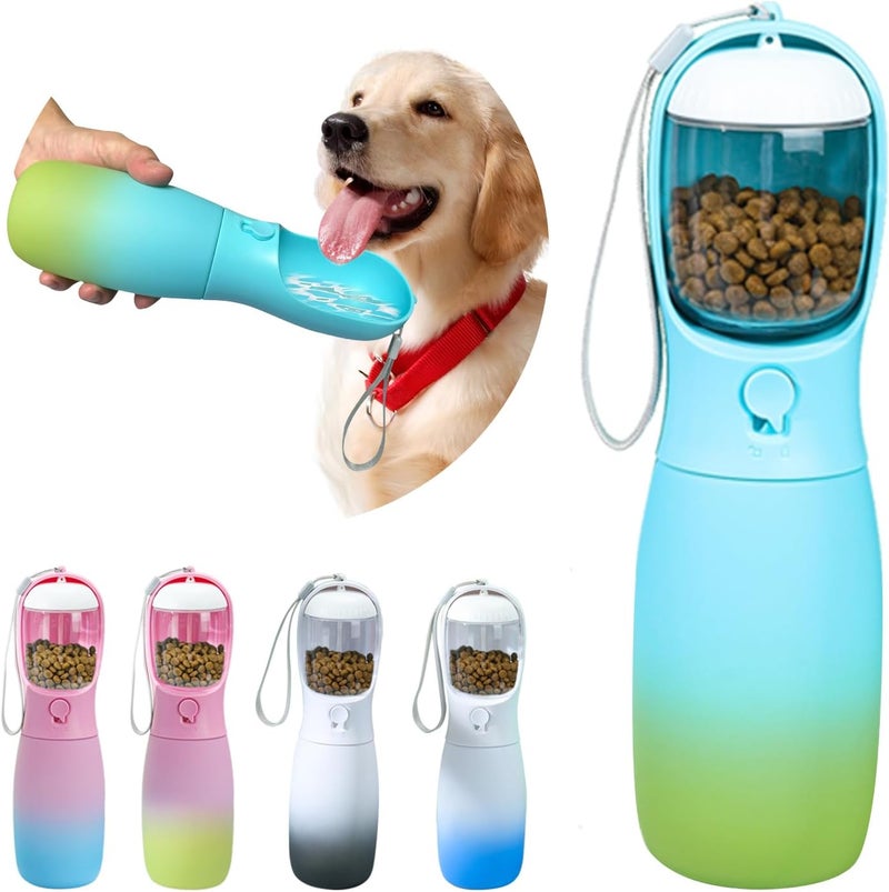 MITOCAPY Travel Dog Water Bottles, Portable Dog Essentials for Outdoor, Trendy Pet Accessories for Small Medium Large Dogs, Food Grade Dog Water Bowl Dispenser, Gifts for Dogs (19Oz, Blue&Green) - Image 1